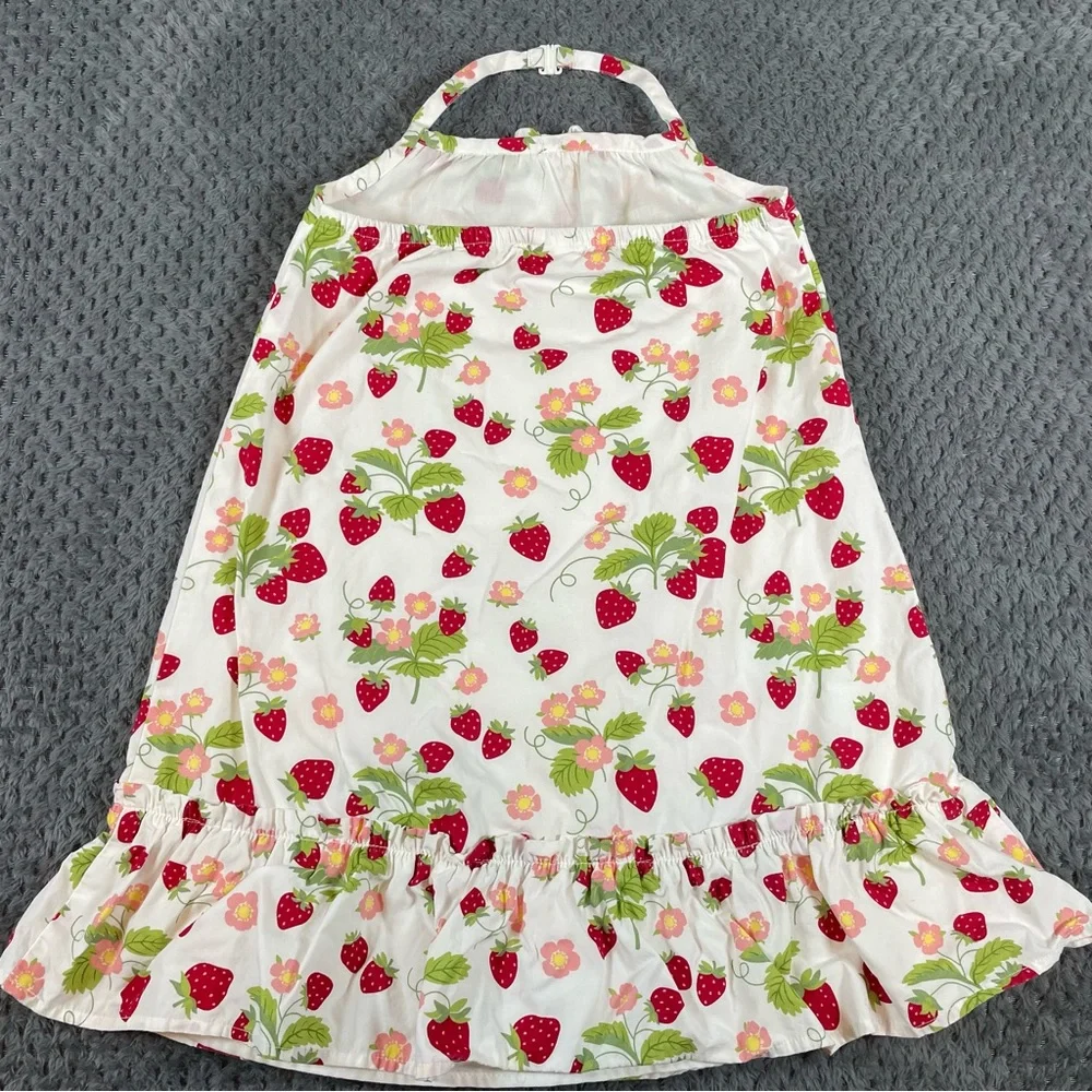 Gymboree Girl's Strawberry Print Halter Dress Size 8 Fruit Print Ruffle‎ Cotton